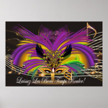 Plakat-Mardi Gras Maske die Königin