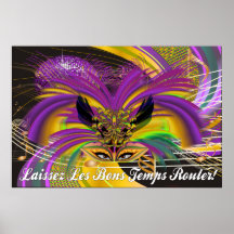 Plakat-Mardi Gras Maske die Königin II