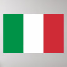Plakat mit Flagge von Italien