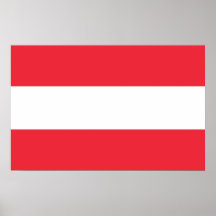 Plakat mit Flagge von Österreich