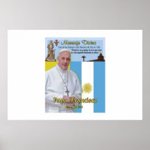Plakat PapaFrancisco Mensaje Divino