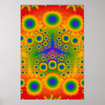 Plakat: Regenbogen-Fraktal-Explosionen: Vektorkuns