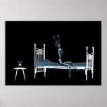 Plakat - Schlafenszeit-Röntgenstrahl-Skeleton schw