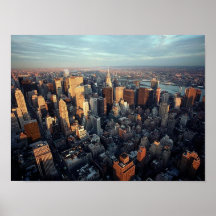 PLAKAT Sun auf New York City ~Distant Chrysler Gbd