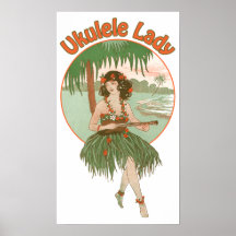 Plakat Ukulele-Damen-#1
