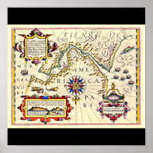 Plakat-Vintage Karten-Jodocus Hondius 12