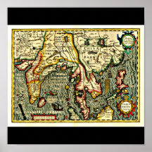 Plakat-Vintage Karten-Jodocus Hondius 13