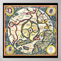 Plakat-Vintage Karten-Jodocus Hondius 22