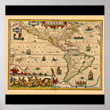 Plakat-Vintage Karten-Jodocus Hondius 25
