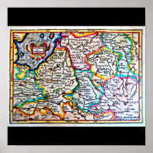 Plakat-Vintage Karten-Jodocus Hondius 3