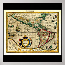Plakat-Vintage Karten-Jodocus Hondius 31