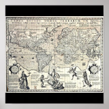 Plakat-Vintage Karten-Jodocus Hondius 35