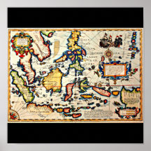 Plakat-Vintage Karten-Jodocus Hondius 40