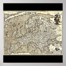 Plakat-Vintage Karten-Jodocus Hondius 6