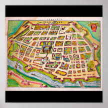 Plakat-Vintage Karten-Jodocus Hondius 7