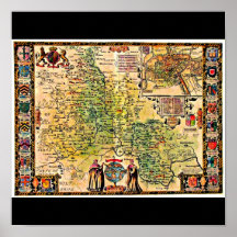 Plakat-Vintage Karten-Jodocus Hondius 9