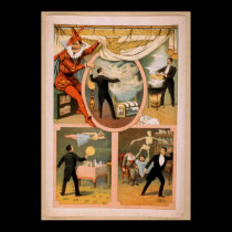 Plakat-Vintage Theater Magieranzeige poster