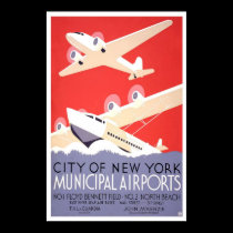 Plakat-Vintager New- York Cityflughafen poster