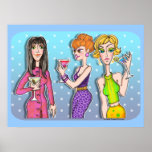Plakate - drei Martini-Divas