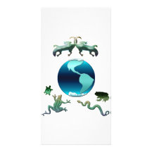 Planeten-Erde mit Herps Foto Grußkarte