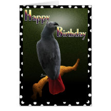 Plappern Sie afrikanisches Grau-alles Gute zum Geb