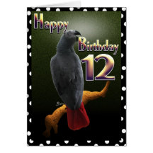Plappern Sie glücklichen Geburtstag 12 /grey des a Karte