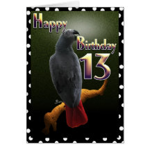 Plappern Sie glücklichen Geburtstag 13 /grey des a Grußkarten
