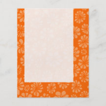 Platte 051 - Orange Blumen Personalisierte Flyer