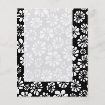 Platte 052 - B&W mit Blumen Vollfarbige Flyer