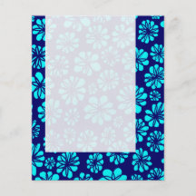 Platte 052 - Schatten von blauem Blumen Flyerdruck