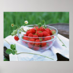 Platte mit Erdbeere Plakat