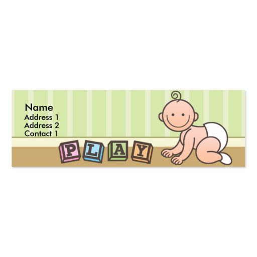 Playtime-Baby-dünne Visitenkarten