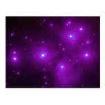 Pleiades in der lila Postkarte