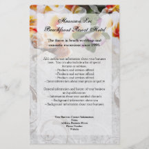 Plumeria-Orchideen-Leu im Sand-Programm-Flyer