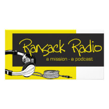 Plündern Sie Radio Fotokartenvorlagen