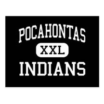 Pocahontas - amerikanischer Ureinwohner - hoch - P Postkarte