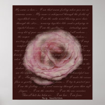 Poesie in der Kunst "mein Name ist Liebe " Posterdruck
