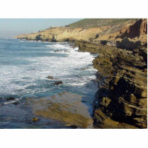 Point Loma-Ozean-Wellen-Strand Foto Figuren