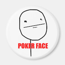 Poker-Gesicht - Magnet Kühlschrankmagnet