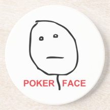 Poker-Gesicht (Text) Bierdeckel