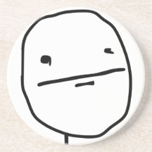 Poker-Gesichts-Comic-Gesicht Getränkeuntersetzer