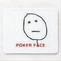 Poker-Gesichts-Raserei-Comic Mousepads