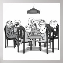Poker Meme verfolgt Plakat