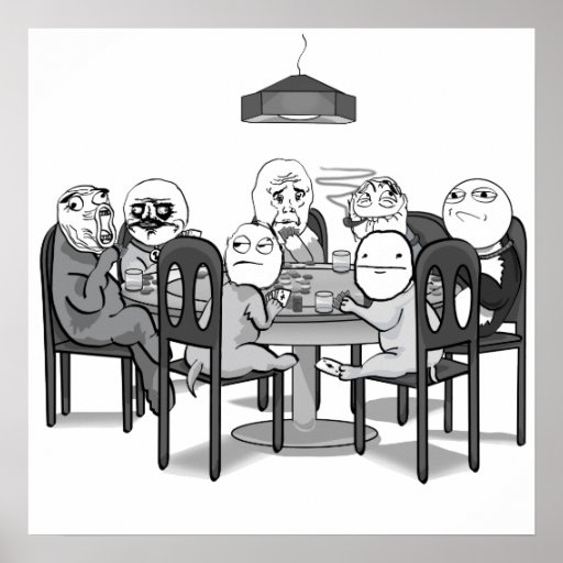 Poker Meme verfolgt Plakat