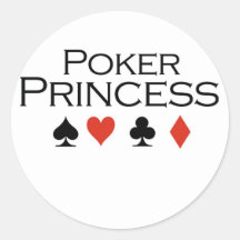 Poker-T-Shirts: "Poker-Prinzessin " Sticker
