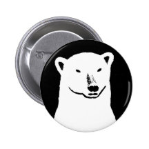Polarer Bärn-globaler Erwärmungs-Knopf Button