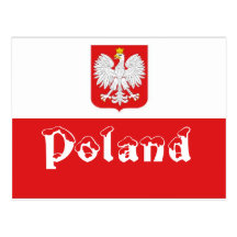 Polen-Flagge Postkarten