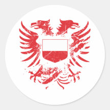 Polen Grunged Runder Sticker