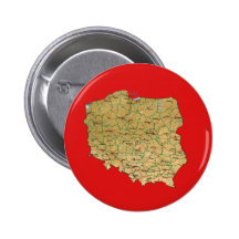 Polen-Karten-Knopf Buttons
