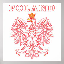 Polen mit Rot-Polnischem Eagle Plakate